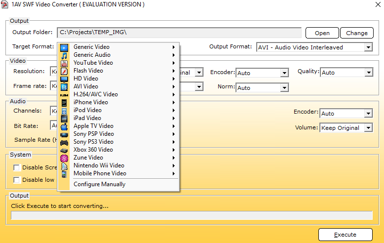 1AV SWF Video Converter