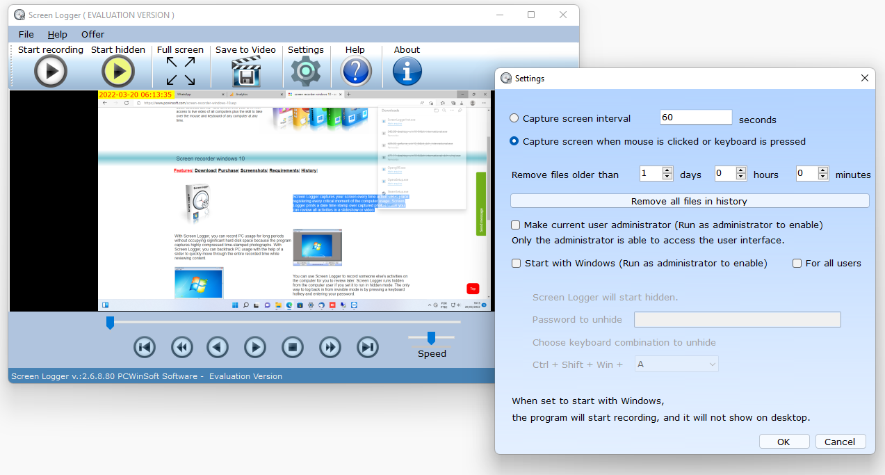 screen logger windows